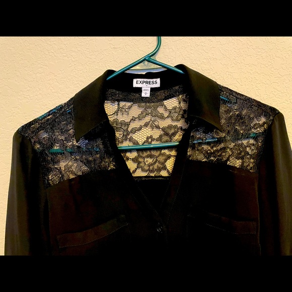 Express Black Button Down - Picture 4 of 4